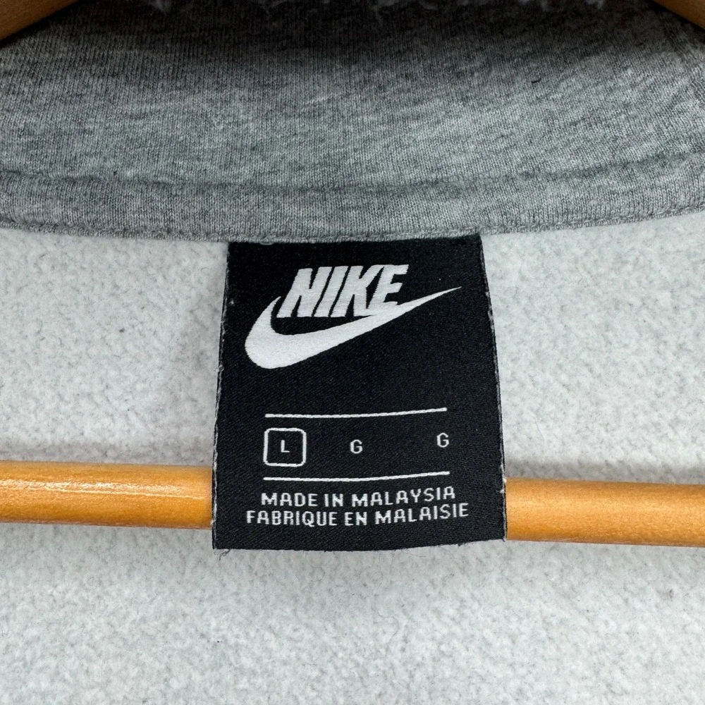 Nike Sportswear Full Zip Hoodie Mens Large Gray Long Sleeve Fleece Outdoor